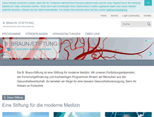 Tablet Screenshot of bbraun-stiftung.de